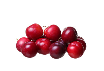 Sweet plum isolated on white background cutout