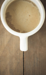 cup of coffee on table