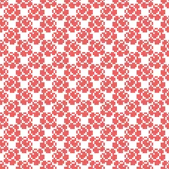 Retro Seamless Pattern Stitching Roses Red © Jan Engel
