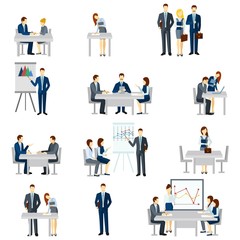 Business Coaching Icons Set 