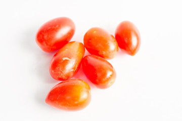 tomatoes on white background