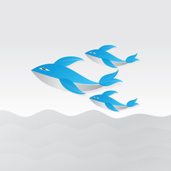 creative fish vector illustration 