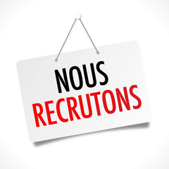 Nous recrutons