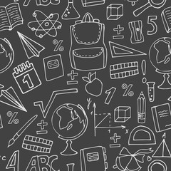 School pattern on a blackboard