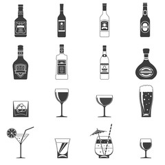 Alcohol Black Icons