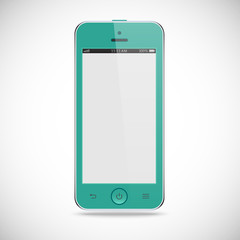 realistic detailed smartphone with touch screen isolated