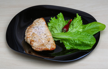 Grilled turkey steak