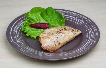 Grilled turkey steak