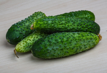 Fresh ripe cucumbers