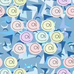 Pattern with the symbol of email.Seamless