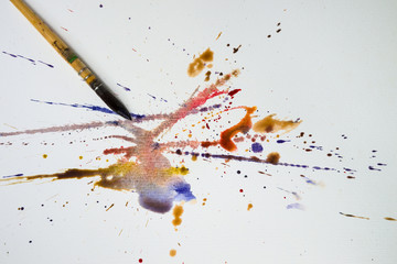 Watercolor paintbrush 
