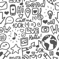 Social media white pattern