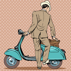 The man gets a scooter © studiostoks