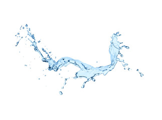 Fototapeta premium Water splash on white background