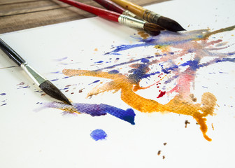 Obraz premium Watercolor paintbrush 