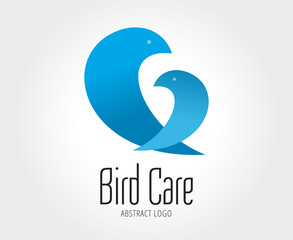 Abstract bird logo icon template. Spa, beauty, design, nature