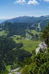 Fototapeta na wymiar Ausblick Gebirge, Berg Öberöstereich, Stubwiese