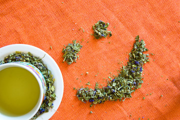 Mallow herbal tea cup - happyness and serenity with healthy herbs