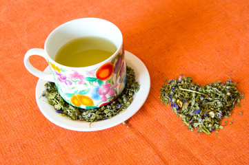 Mallow herbal tea cup - love for healthy herbs