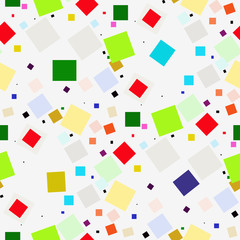 Abstract colorful squares on a white background.Seamless.