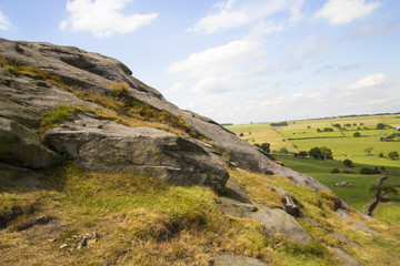 Fototapeta na wymiar Yorkshire landscape fields 