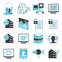 big data, data analytics icons