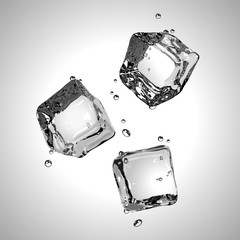 Vector. Three ice cubes. EPS10.