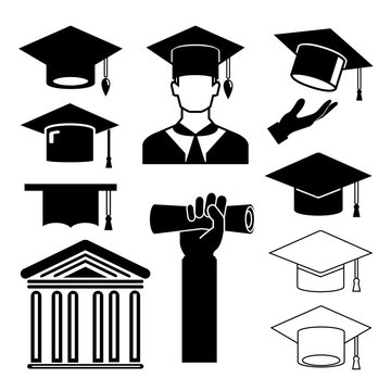 graduation cap icons
