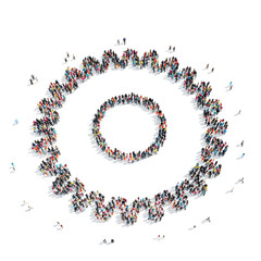 people in the shape of gears