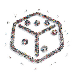 people  shape  dice gambling