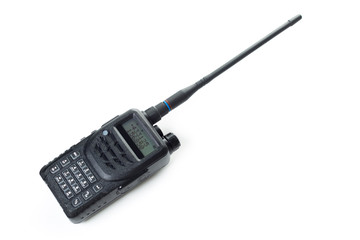 Portable walkie-talkie isolated