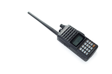 Portable walkie-talkie isolated