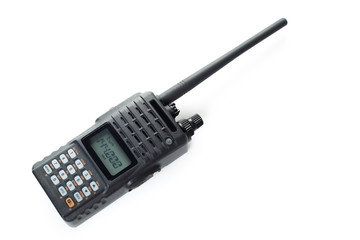Portable walkie-talkie isolated