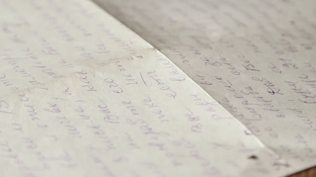 Vintage cursive russian personal letter 
