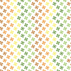 seamless pattern with abstract shapes arranged zigzag