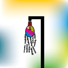 creative idea of bath shower vector 