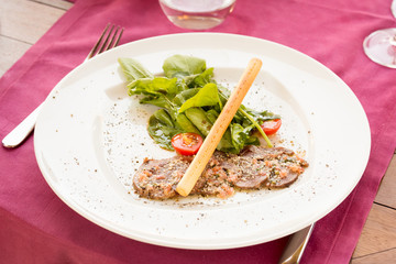 Beef carpaccio