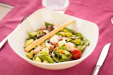 Shrimp and avocado salad