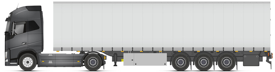 Camion + remorque bâche V1 © Norman75