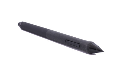Black wireless stylus pen for tablet on white