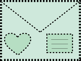 Letter envelope love heart