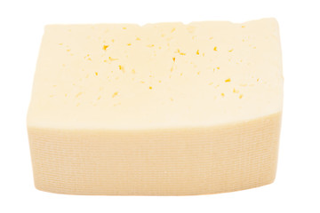 Piece of cheese isolated on white