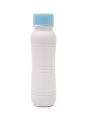 Yogurt Drink Plastic Bottle Isolated On White Background