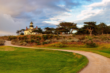 Fototapeta na wymiar Point Pinos Historic Lighthouse in Monterey California
