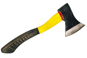 Used ax with plastic handle