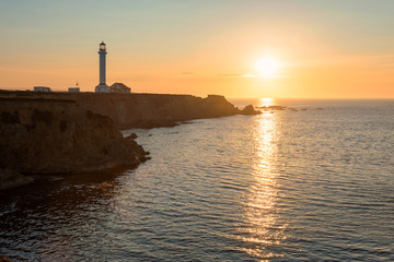 Point Arena Lighthouse at sunset
