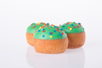 Sweet mini donut on background