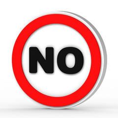 no on a white background