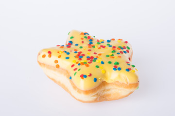 star shape donut on background