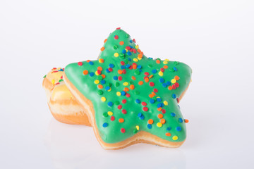 star shape donut on background